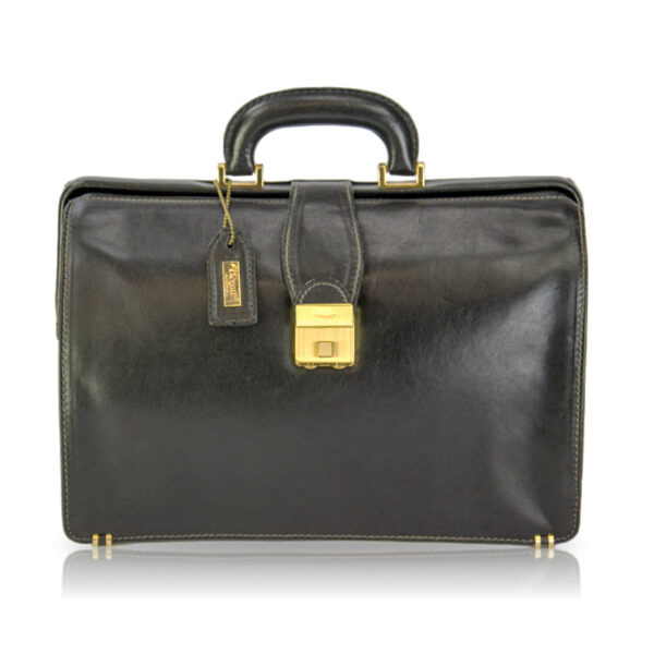 I Santi - Borsa Medico Vintage Pelle Nero